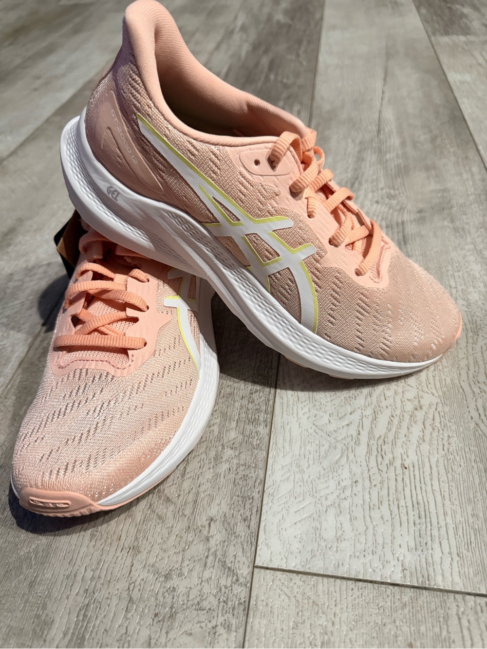ASICS GT-2000 12 GS Youth 5.5 Peach Breeze White Running Shoes New With Box